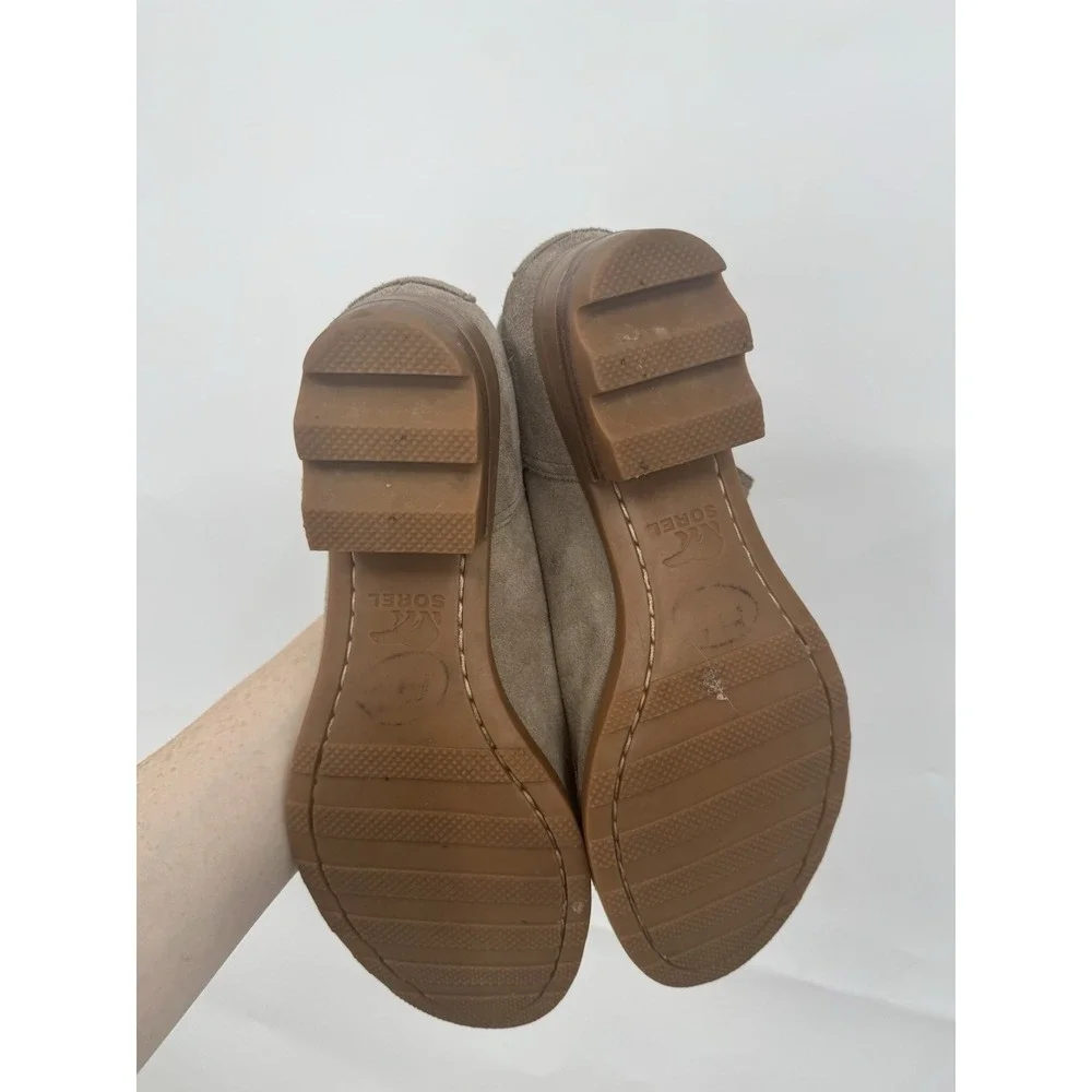 Sorel Lolla Cut Out Ankle Bootie Women 9.5 Suede Leather Western Granolagirl‎